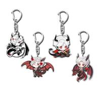 4 Porte Clés Sylus Love＆Deepspace Anime Figurine Sylus Cosplay Keychain Pendentifs Decor Acrylique Porte Clef Set