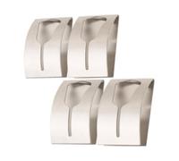 4 porte-serviettes adhésifs en acier inoxydable Carlo Milano