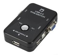4 ports USB Switch Box KVM Sélecteur pour 2 PC Partager Clavier Souris Imprimante Scanner VGA Moniteur 1080p (2)