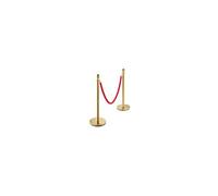 VEVOR Poteaux de guidage Or 4 pièces avec 2 cordes velours rouges 1,5 m, hauteur 96 cm