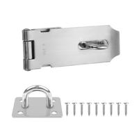 4 Pouces Loquet de Porte en Acier Inoxydable, Fermoir de Cadenas Argent, Porte Fermoir Verrou de Porte Moraillon, Loquet de Cadenas Agrafe pour Armoires