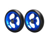 4 Pouces Roues Avant de Remplacement, Accessoires pour Fauteuils Roulants de Sport, Petites roulettes Solides Antidérapantes, Roulements 8mm, Bleu, 2 Pièces