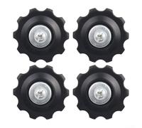 4 pour roues Guide pour 10t Dérailleur Arrière Vélo 4 pour roues | Lot de 4 pour roues, compatibilité pour 10t, couleur noire, plastique résistant, pour dérailleur arrière