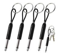 4 Prises Porte Clé Musique, Porte clé Mural pour Marshall JCM800, Alliage de Zinc Guitare Porte-clés Plug Accessoire,Guitare Porte-clés,Porte-clés pour les Amateurs de Musique(Noir)