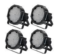 4 Projecteur Disco Effet 144 LED PAR RGB Contrôlable DMX Eclairage Scene Lumiere