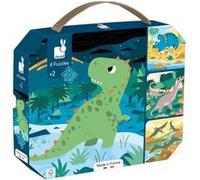 4 Puzzles Dinosaures Évolutifs Version made in France de 6 à 16 pièces
