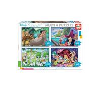 4 Puzzles Disney : 50 - 80 - 100 - 150 Pieces - Livre De La Jungle - Peter Pan - 101 Dalmatiens - Alice Au Pays Des Merveilles