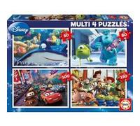 4 Puzzles Disney - Cars - Toy Story - Monstres Et Cie Et Nemo 50 - 80 - 100 - 150 Pieces Educa