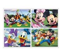 4 puzzles disney - mickey pluto minnie dingo et donald 20 - 40 - 60 - 80 pieces