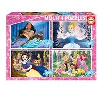 Educa Borrás - Puzzle 4 en 1 - Princesses Disney - 100-200 pièces - Multicolore