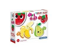 4 Puzzles Enfant Progressifs Clementoni 2 - 3 - 4 - 5 Pieces Fruits - Banane - Fraise - Poire - Cerise
