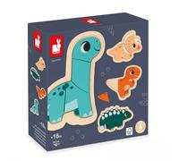 Janod Dino 4 Evolutionary Puzzles Dino Multicolore