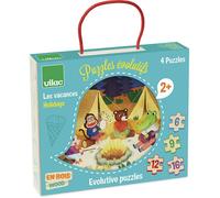 Set 4 Puzzles en bois évolutif 'Les vacances' Vilac® - Jouets p