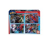 4 Puzzles Marvel - Spider-Man 50 - 80 - 100 - 150 Pieces - Puzzle Enfant - Collection Spiderman - Super Heros