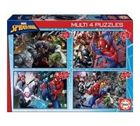 4 puzzles marvel - spider-man 50 - 80 - 100 - 150 pieces - puzzle enfant - collection spiderman - super heros G