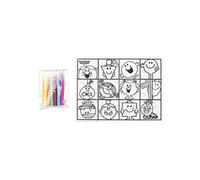 4 puzzles "MR et MME" à colorier accompagnés de 4 feutres et 4 stickers - -