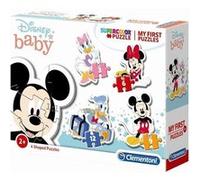 Clementoni - 20819 - Disney - Mes Premiers Puzzles - Mickey et Ses Amis - 4 Puzzles des Personnages du Dessin Animé - Jeu de Création et de Logique pour Enfants à partir de 2 Ans et Plus
