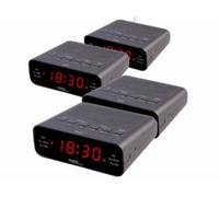 4 radios-réveils FM avec 2 alarmes Auvisio