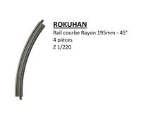 Rail courbe Rokuhan 7297002 (Z) Voie Rokuhan (avec ballast) 4 pc(s)