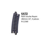 4 rails courbes, R 282-15°, R11 - KATO 20-111 - N 1/160