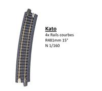 20-160 KATO Unitrack 4 Rails courbe r=481mm 15dg R481-15 ballast
