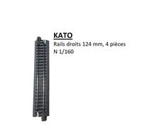 4 rails droits 124 mm, 4 7/8 - KATO 20-020 - N 1/160