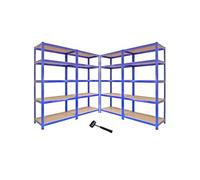 4 Rayonnages T-Rax Bleus 90cm x 45cm x 180cm