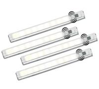 4 Réglettes SMD avec détecteur de mouvement - blanc chaud Lunartec