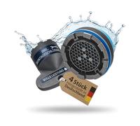 4 régulateurs de jet à visser Perlator® M21.5 avec clé | 15 l/min - Régulateur de jet original - Insert pour robinets avec filetage intérieur