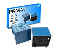 4 RELAIS DE PUISSANCE BOBINE 1 RT 10A POUR CIRCUIT IMPRIMÉ BOBINE 9V RELAY | 5 PIN/BROCHE | SRD-09VDC-SL-C (2x461)