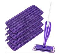 4 Remplacement Lingettes Reutilisable Lavables pour Balais Swiffer WetJet Spray en Microfibre-Lavable en machine