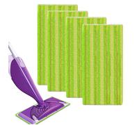 4 Remplacement Lingettes Reutilisable pour Swiffer WetJet Spray Balais Lavables en Microfibre pour le Nettoyage des Sols(Vert)