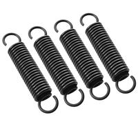 4 ressorts d'extension en acier de 90 mm, diamètre du ressort 18 mm, épaisseur du fil 2,5 mm, 4 ressorts noirs à double crochet, tendeurs solides et extensibles