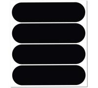 4 Retro Reflective Stickers Kit, Night High Visibility Safety, Adhesive For Motorbike Helmet / Scooter / Bike / Stroller / Buggy / Toys, 8,5 X 2,3 Cm, Black