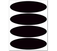 4 Retro Reflective Stickers Kit, Night High Visibility Safety, Adhesive For Motorbike Helmet / Scooter / Bike / Stroller / Buggy / Toys, 8,5 X 2,7 Cm, Black