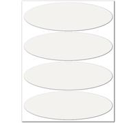 4 Retro Reflective Stickers Kit, Night High Visibility Safety, Adhesive For Motorbike Helmet / Scooter / Bike / Stroller / Buggy / Toys, 8,5 X 2,7 Cm, White