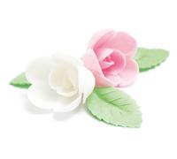 4 Roses Assorties+ 6 Feuilles Vertes Azyme (Blister)