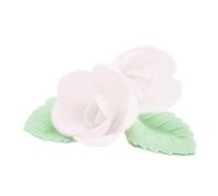 4 Roses Blanches+ 6 Feuilles Vertes Azyme (Blister)