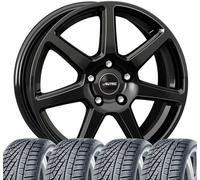 4 roues complètes hiver Tallin 8x18 ET 44 5x112 noir avec 215/50 R18 92V Continental WinterContact™ TS 870 P FR Evc pour VW T-Roc Beetle