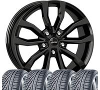 4 roues complètes hiver Uteca 9x20 ET 35 5x112 noir avec 245/45 R20 103V Hankook Winter i*cept evo3 W330 XL FSL M+S 3PMSF pour BMW X4 X3 iX3