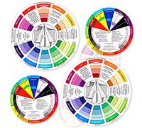 4 Roues de Couleurs, Guide d'Apprentissage de Mélange de Peinture Outil d'Enseignement de Art Roue Chromatique pour Maquillage Mélange de Couleurs (5,5 Pouces, 9 Pouces)