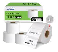 4 Rouleaux 11354 Étiquettes 32MM x 57MM pour DYMO 550 5XL(Avec Chip) | S0722540 Compatible pour DYMO Labelwriter 550 5XL Labelwriter 450 4XL
