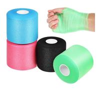 4 Rouleaux Bande de Pré-enveloppement Sportive en Éponge | Poignets, Mains, Genoux et Corps, Aide à Modeler, sans Irritation, Usage Athlétique