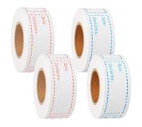 4 rouleaux de 500 étiquettes autocollantes pour congélateurs, étiquettes autocollantes pour la cuisine, amovibles (25x75 mm)