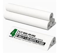 4 Rouleaux de Papier Thermique A4, 8,27 x 11,69' (210 mm / 8 m de Long) pour Imprimante Portable, 26 Feuilles/Rouleau, Idéal pour Voyage ou Bureau, Impression de Contrats, Photos, etc