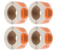4 Rouleaux Étiquettes Autocollantes à Utiliser D'abord, 4 Orange | Stockage Alimentaire, Adhésif Cuivre, Rappel , Usage Maison ou Bar, Facile à Poser