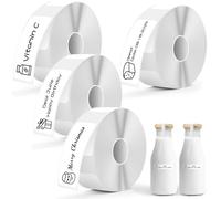 4 Rouleaux Étiquettes Thermiques, 12x40 mm Ruban Etiqueteuse Autocollantes Thermiques Étiquettes Adhésives, Compatible avec l'imprimante d'étiquettes P15/Q30, 160 étiquettes/Rouleau
