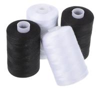 4 Rouleaux Fil à Coudre à Main en Polyester, 4 Bobines | Tissu et Vêtements, Format Portable pour Retouches en Voyage, Ensemble Pratique pour Apprendre la Couture