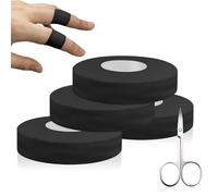 4 Rouleaux Noir Sport Tape, Imperméable et Douce Tape pour l'Escalade, Ruban Adhésif Bande Doigts, Bande Cohésive pour la Musculation, Basket-Ball, Handball, Tape Sportive douce pour la Peau(40cm)