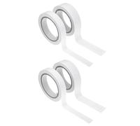 4 Rouleaux Ruban Adhésif Double Face en Papier Blanc, Forte Adhérence | Tissu Papier Supporté, sans Résidu Après Retrait, Rouleaux Portables, pour Emballage, Couture et Fermeture